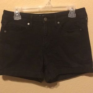 Black jean shorts